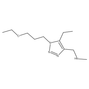 {[1-(3-ethoxypropyl)-5-ethyl-1H-1,2,3-triazol-4-yl]methyl}(methyl)amine Structure