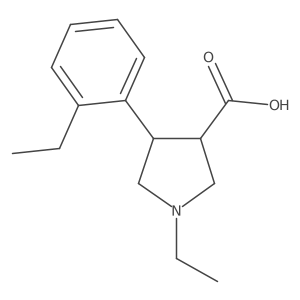 1-Ethyl-4-(2-ethylphenyl)pyrrolidine-3-carboxylic acid Structure