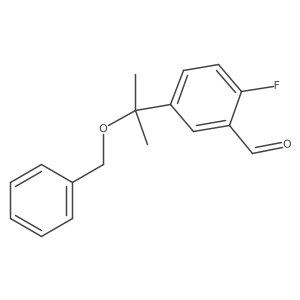 5-(2-(Benzyloxy)propan-2-yl)-2-fluorobenzaldehyde结构式