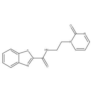 N-[2-(2-oxopyrimidin-1-yl)ethyl]-1,3-benzothiazole-2-carboxamide Structure