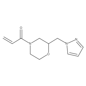 1-[2-(Pyrazol-1-ylmethyl)morpholin-4-yl]prop-2-en-1-one Structure