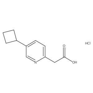 2-(5-Cyclobutylpyridin-2-yl)acetic acidhydrochloride结构式