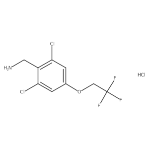 2,6-Dichloro-4-(2,2,2-trifluoroethoxy)-benzylamine hydrochloride结构式