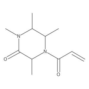 1,3,5,6-Tetramethyl-4-(prop-2-enoyl)piperazin-2-one结构式