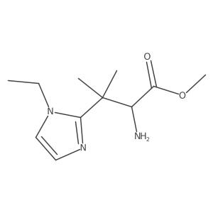 methyl 2-amino-3-(1-ethyl-1H-imidazol-2-yl)-3-methylbutanoate Structure