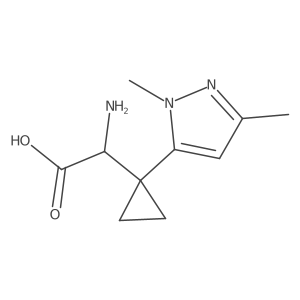 2-amino-2-[1-(1,3-dimethyl-1H-pyrazol-5-yl)cyclopropyl]acetic acid Structure