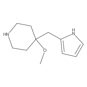4-methoxy-4-[(1H-pyrrol-2-yl)methyl]piperidine结构式
