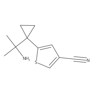 5-[1-(2-Aminopropan-2-yl)cyclopropyl]thiophene-3-carbonitrile结构式