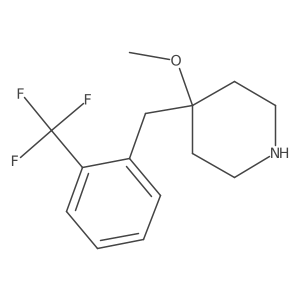 4-Methoxy-4-{[2-(trifluoromethyl)phenyl]methyl}piperidine结构式