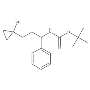 tert-butyl N-[3-(1-hydroxycyclopropyl)-1-phenylpropyl]carbamate结构式