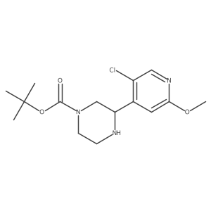 Tert-butyl 3-(5-chloro-2-methoxypyridin-4-yl)piperazine-1-carboxylate Structure