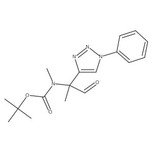 tert-butyl N-methyl-N-[1-oxo-2-(1-phenyl-1H-1,2,3-triazol-4-yl)propan-2-yl]carbamate Structure
