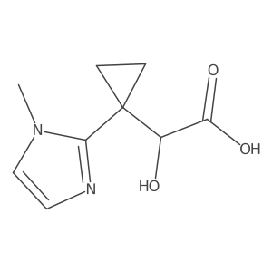 2-hydroxy-2-[1-(1-methyl-1H-imidazol-2-yl)cyclopropyl]acetic acid Structure