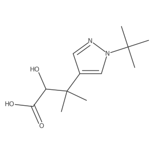 3-(1-tert-butyl-1H-pyrazol-4-yl)-2-hydroxy-3-methylbutanoic acid结构式