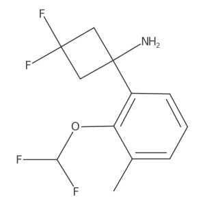 1-[2-(Difluoromethoxy)-3-methylphenyl]-3,3-difluorocyclobutan-1-amine Structure