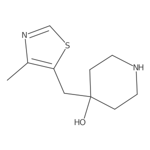 4-[(4-Methyl-1,3-thiazol-5-yl)methyl]piperidin-4-ol Structure