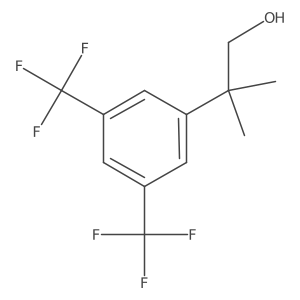 2-[3,5-Bis(trifluoromethyl)phenyl]-2-methylpropan-1-ol结构式