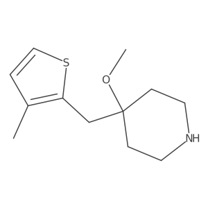 4-Methoxy-4-[(3-methylthiophen-2-yl)methyl]piperidine结构式