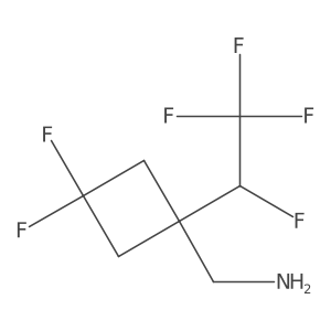 [3,3-Difluoro-1-(1,2,2,2-tetrafluoroethyl)cyclobutyl]methanamine Structure