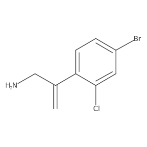 2-(4-Bromo-2-chlorophenyl)prop-2-en-1-amine Structure
