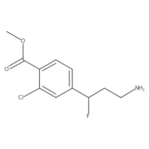 Methyl 4-(3-amino-1-fluoropropyl)-2-chlorobenzoate结构式