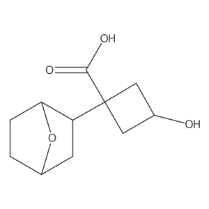 3-Hydroxy-1-{7-oxabicyclo[2.2.1]heptan-2-yl}cyclobutane-1-carboxylic acid结构式