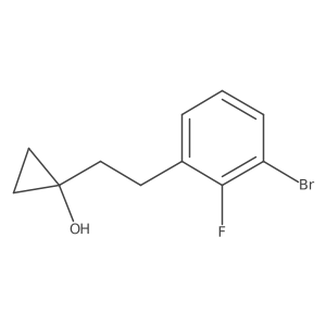 1-[2-(3-Bromo-2-fluorophenyl)ethyl]cyclopropan-1-ol结构式