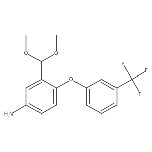 3-(Dimethoxymethyl)-4-[3-(trifluoromethyl)phenoxy]aniline结构式