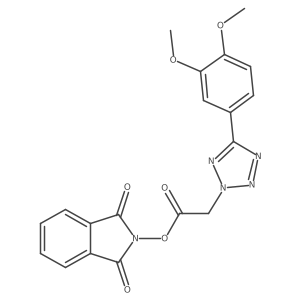 1,3-dioxo-2,3-dihydro-1H-isoindol-2-yl 2-[5-(3,4-dimethoxyphenyl)-2H-1,2,3,4-tetrazol-2-yl]acetate结构式