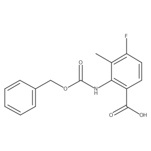 4-Fluoro-3-methyl-2-(phenylmethoxycarbonylamino)benzoic acid结构式
