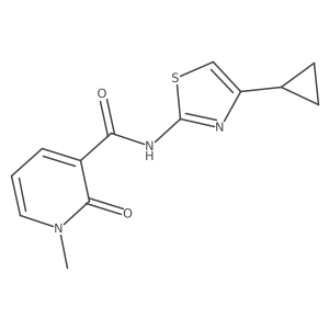 N-(4-cyclopropylthiazol-2-yl)-1-methyl-2-oxo-1,2-dihydropyridine-3-carboxamide Structure