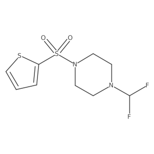 1-(Difluoromethyl)-4-(thiophen-2-ylsulfonyl)piperazine结构式