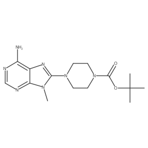 tert-butyl 4-(6-amino-9-methyl-9H-purin-8-yl)piperazine-1-carboxylate结构式