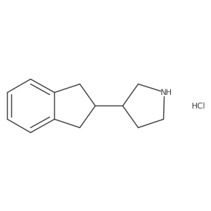 3-(2,3-Dihydro-1H-inden-2-yl)pyrrolidine;hydrochloride Structure