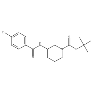 Tert-butyl 3-[(5-chloropyrazine-2-carbonyl)amino]piperidine-1-carboxylate结构式