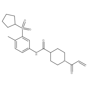 N-[3-(cyclopentanesulfonyl)-4-methylphenyl]-1-(prop-2-enoyl)piperidine-4-carboxamide结构式