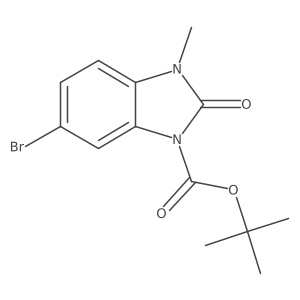 tert-butyl 6-bromo-3-methyl-2-oxo-2,3-dihydro-1H-benzo[d]imidazole-1-carboxylate结构式