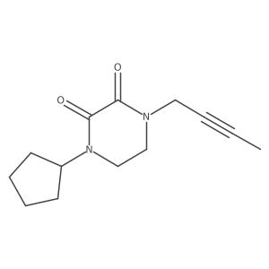 1-But-2-ynyl-4-cyclopentylpiperazine-2,3-dione Structure
