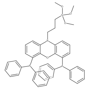 4,6-Bis(diphenylphosphaneyl)-10-(3-(trimethoxysilyl)propyl)-10H-phenoxazine Structure