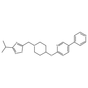 2-[(1-{[3-(Propan-2-yl)-1,2,4-oxadiazol-5-yl]methyl}piperidin-4-yl)oxy]-5-(pyridin-4-yl)pyrimidine Structure