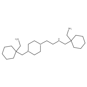 1-[1-({[2-(4-{[1-(Aminomethyl)cyclohexyl]methyl}piperazin-1-yl)ethyl]amino}methyl)cyclohexyl]methanamine Structure