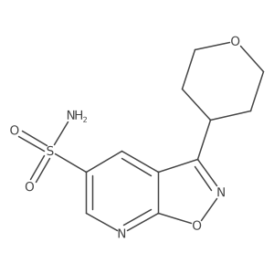 3-(Oxan-4-yl)-[1,2]oxazolo[5,4-b]pyridine-5-sulfonamide结构式