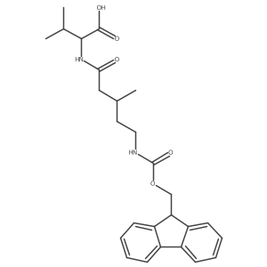 (2S)-2-[5-({[(9H-fluoren-9-yl)methoxy]carbonyl}amino)-3-methylpentanamido]-3-methylbutanoic acid结构式