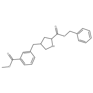 benzyl (2R,4S)-4-[(3-methoxycarbonylphenyl)methyl]pyrrolidine-2-carboxylate Structure