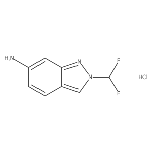 2-(difluoromethyl)-2H-indazol-6-amine hydrochloride Structure