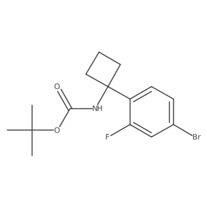 tert-butyl N-[1-(4-bromo-2-fluorophenyl)cyclobutyl]carbamate Structure