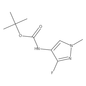 tert-butyl N-(3-fluoro-1-methyl-1H-pyrazol-4-yl)carbamate Structure