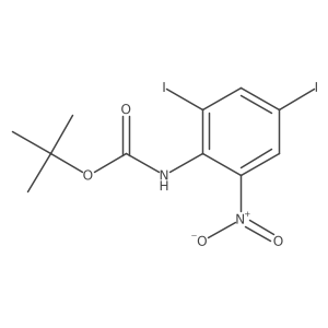 tert-butyl N-(2,4-diiodo-6-nitrophenyl)carbamate Structure