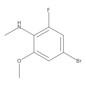 4-bromo-2-fluoro-6-methoxy-N-methylaniline Structure