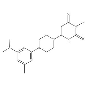 6-[4-[4-(Dimethylamino)-6-methylpyrimidin-2-yl]piperazin-1-yl]-3-methyl-1,3-diazinane-2,4-dione结构式